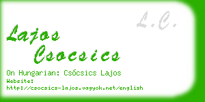 lajos csocsics business card
